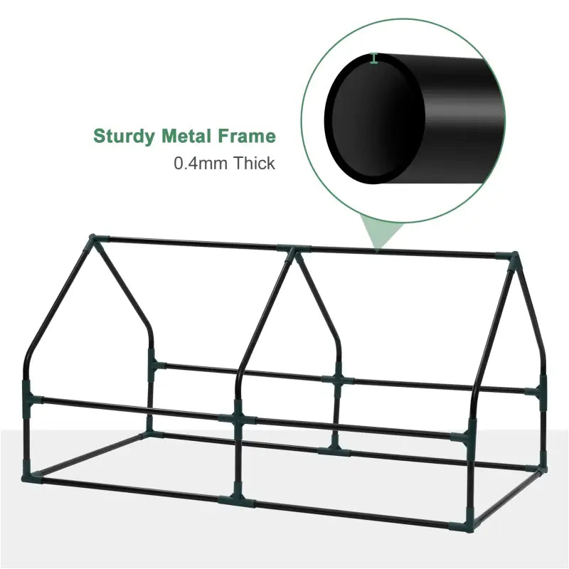 BukkitBow polytunnel tuinkas voor groenteteelt, winterproof, compact met 2 luiken, afmetingen 120x60x60 cm, ideaal voor in de tuin.