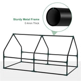 BukkitBow polytunnel tuinkas voor groenteteelt, winterproof, compact met 2 luiken, afmetingen 120x60x60 cm, ideaal voor in de tuin.