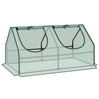 BukkitBow polytunnel tuinkas voor groenten teelt, compact met 2 luiken, winterproof tunnel 120x60x60cm voor tuinier.