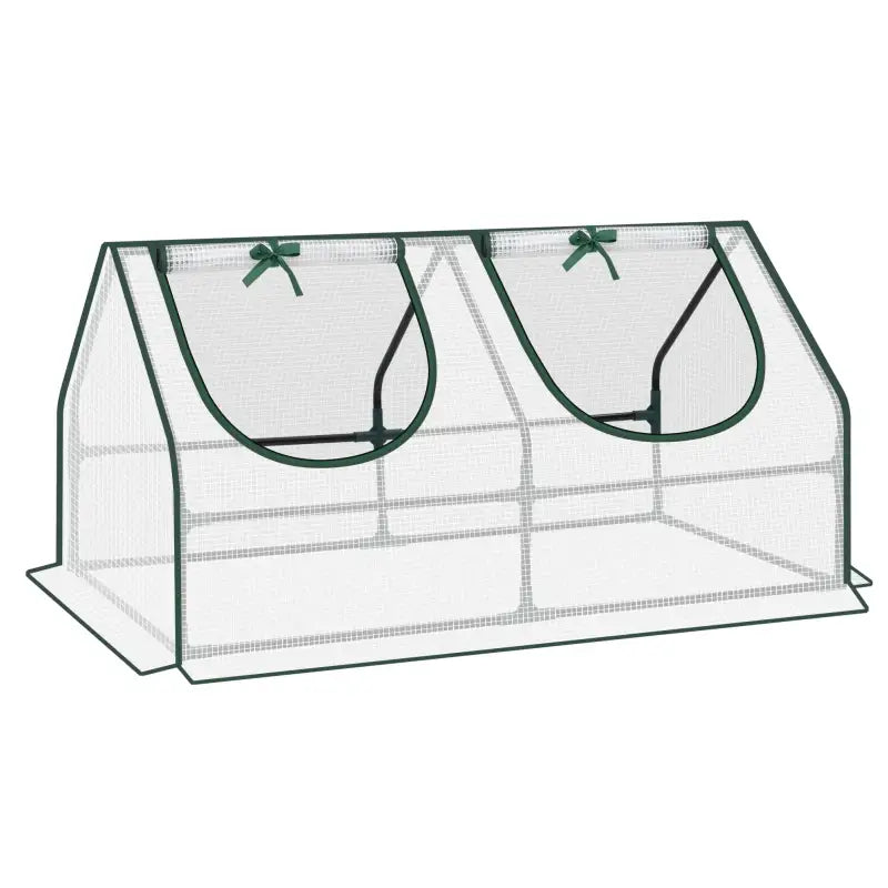 BukkitBow polytunnel tuinkas voor groenteteelt, winterproof, compact met 2 luiken, 120x60x60 cm, ideaal voor tuinieren.