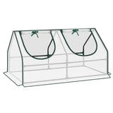BukkitBow polytunnel tuinkas voor groenteteelt, winterproof, compact met 2 luiken, 120x60x60 cm, ideaal voor tuinieren.