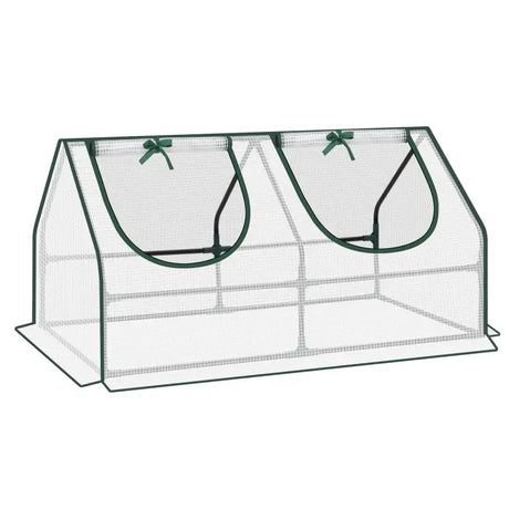 BukkitBow polytunnel tuinkas voor groenteteelt, winterproof, compact met 2 luiken, 120x60x60 cm, ideaal voor tuinieren.