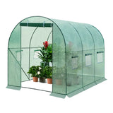 BukkitBow polytunneltuinkas voor groenten, compact met deur en 6 ramen, winterproof en 300x200x190cm.