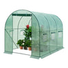 BukkitBow polytunnel tuinkas voor groenten, compact met deur en 6 ramen, winterproof tuin kas 300x200x190cm.