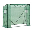BukkitBow polytunnel tuinkas voor groenteteelt, compact ontwerp, groot luik en 3 bloemenplanken, 200x169x77cm, winterbestendig.