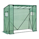 BukkitBow polytunnel tuinkas voor groenteteelt, compact ontwerp, groot luik en 3 bloemenplanken, 200x169x77cm, winterbestendig.