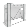 BukkitBow polytunnel tuinkas voor groenten, winterproof, compact met groot luik en drie bloemenplanken, 200x169x77 cm