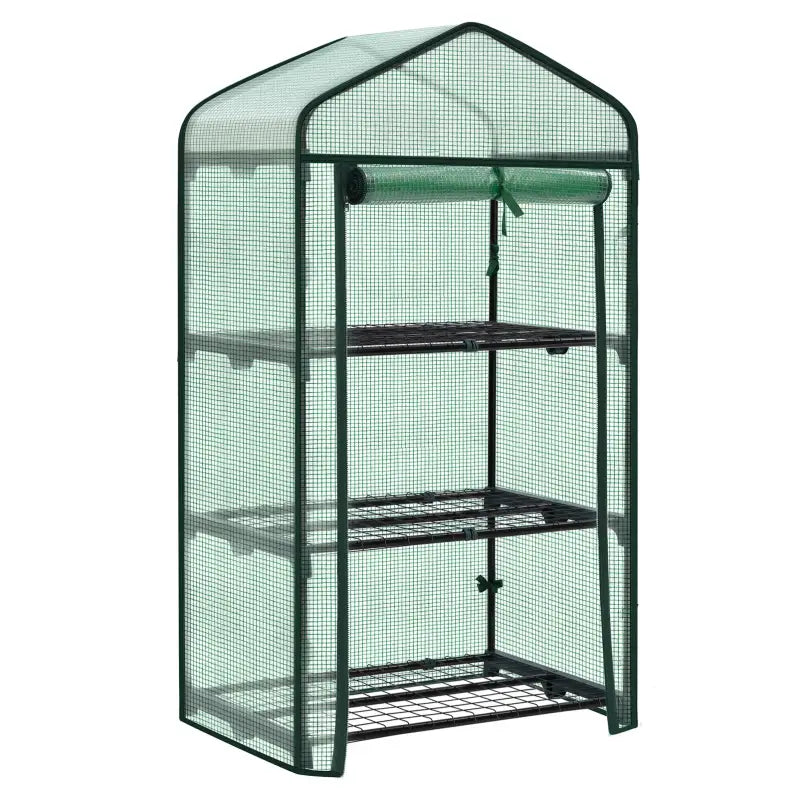 BukkitBow polytunnel tuinkas voor groenten, compact ontwerp met groot luik en drie bloemenplanken, winterproof en geschikt voor tuinieren.