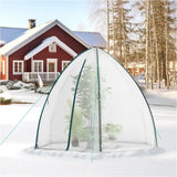BukkitBow polytunnel tuinkas voor groenten teelt, winterproof, compact met groot luik en raam, afmetingen 240x240x200 cm.