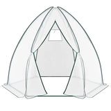 BukkitBow polytunnel tuinkas voor groenteteelt, winterproof, compact met groot luik en raam, afmetingen 240x240x200 cm.
