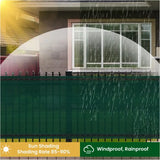 BukkitBow privacyscherm van 180 g/m² zonwering, ademend, waterdicht, op maat knipbaar en eenvoudig te monteren.