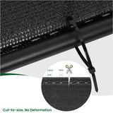 BukkitBow privacyscherm van 280 g/m² zonwering, weerbestendig, op maat knipbaar en eenvoudig te monteren in een tuin of patio.