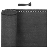 BukkitBow privacy scherm in antraciet, 180 g/m², schaduwend 85%, temperatuurbestendig, inclusief 50 kabelbinders.