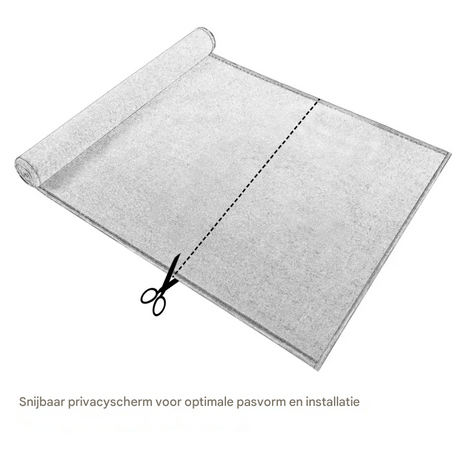 BukkitBow privacy scherm antraciet, 180 g/m², schaduwend 85%, temperatuurbestendig, inclusief 50 kabelbinders, voor privacy.