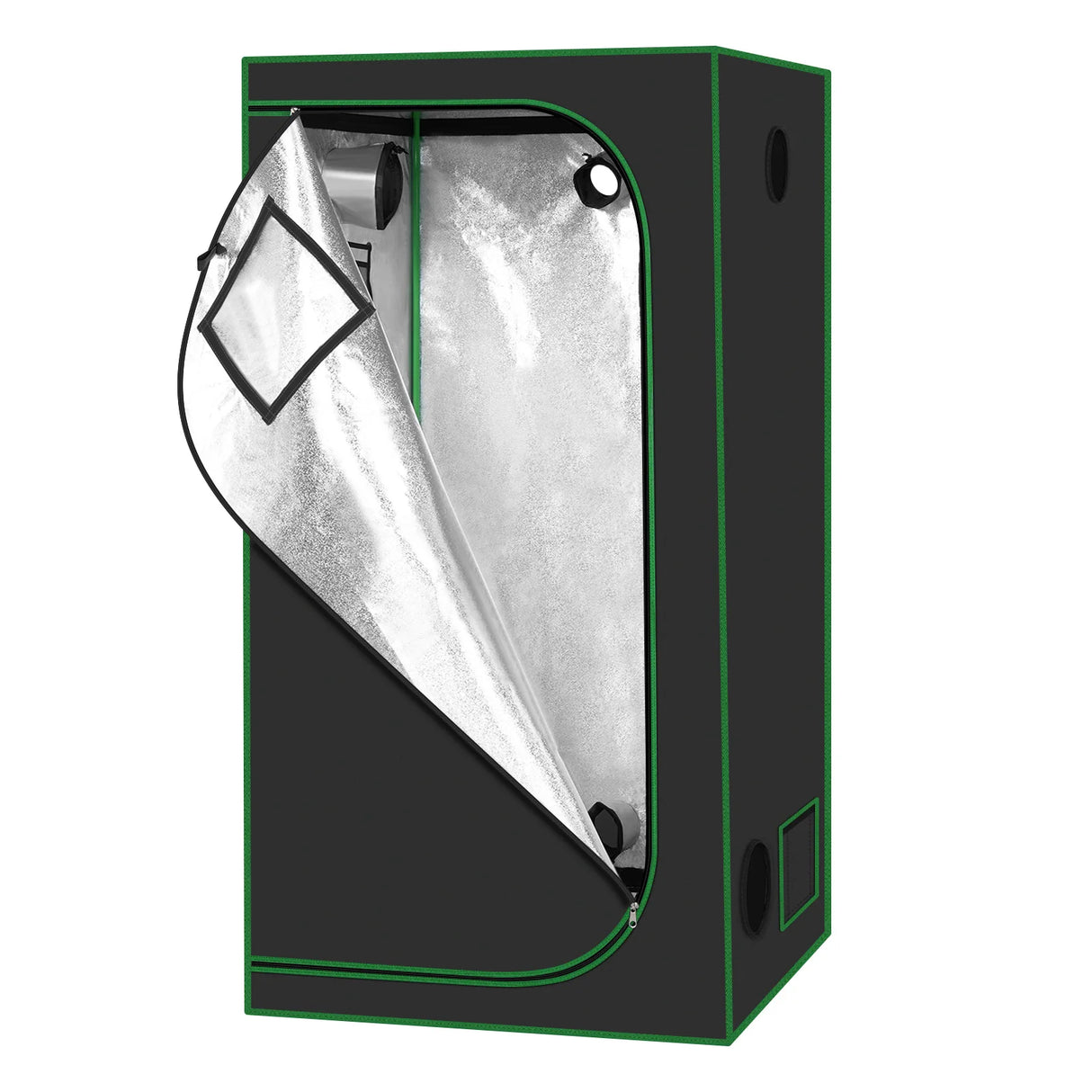 Reflecterende indoor kweekkas van BukkitBow met stalen frame en observatievenster voor optimale plantverzorging.