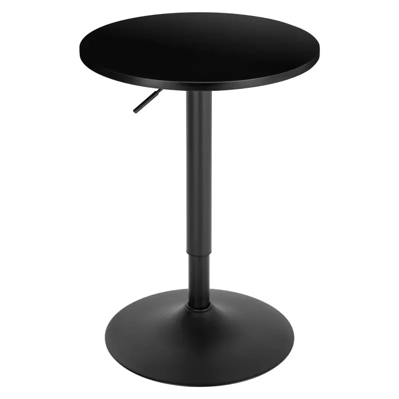 BukkitBow ronde bartafel van MDF en metaal, in hoogte verstelbaar en draaibaar, 52cm diameter in wit of zwart