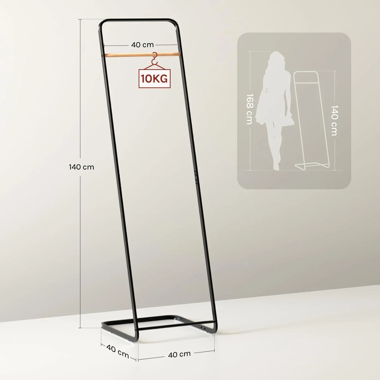 BukkitBow - Ruimtebesparend L-vormig Kledingrek - Modern Metalen Design