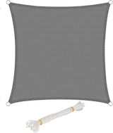 BukkitBow rechthoekig schaduwdoek van HDPE met UV-bescherming, waterdoorlatend, geschikt voor tuin en zonwering.