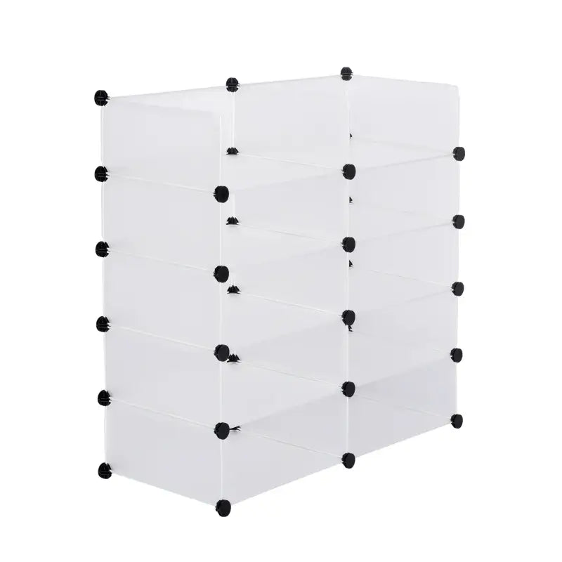 BukkitBow schoenenrek met 10 compartimenten, stevig ontwerp, multifunctioneel, afmetingen 48x173x36cm, geschikt voor schoenenopslag.