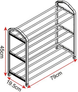 Lichtgewicht en stevig schoenenrek organizer van BukkitBow, ruimtebesparend, afmeting 79x19,5x45cm, geschikt voor schoenenopslag.
