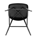 BukkitBow barkrukset met fluwelen zitting en metalen onderstel, ergonomisch en comfortabel, zithoogte 64,5 cm.