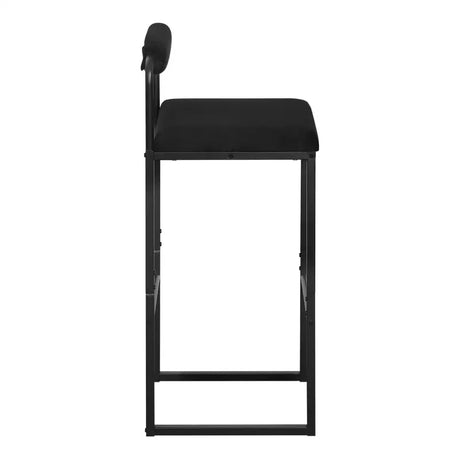 BukkitBow barkrukken set met fluwelen zitting, stalen frame, ergonomisch ontwerp en voetsteun, zithoogte 75 cm, tot 120 kg draagvermogen