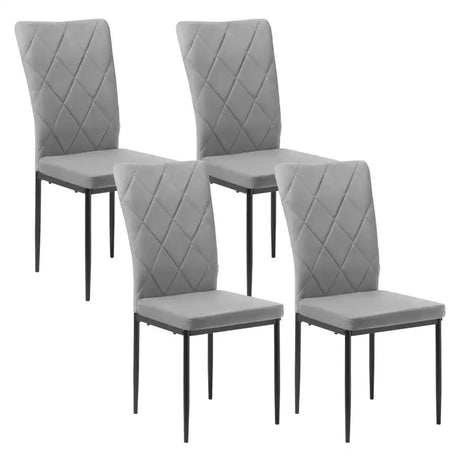 BukkitBow set eetkamerstoelen met leren en fluwelen bekleding, metalen frame en zithoogte van 46 cm, geschikt voor diverse interieurstijlen.