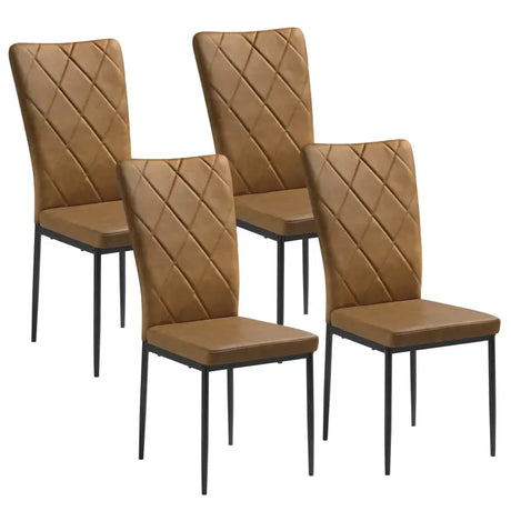 BukkitBow set leren en fluwelen eetkamerstoelen met metalen frame en zithoogte van 46 cm, geschikt voor diverse interieurstijlen.
