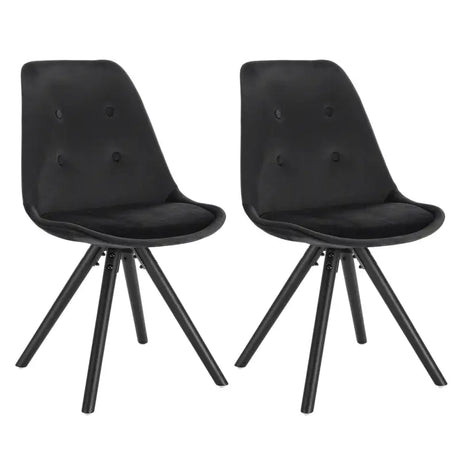 BukkitBow set van eetkamerstoelen met fluwelen bekleding, ergonomisch zitcomfort en stijlvol ontwerp, zithoogte 46 cm.