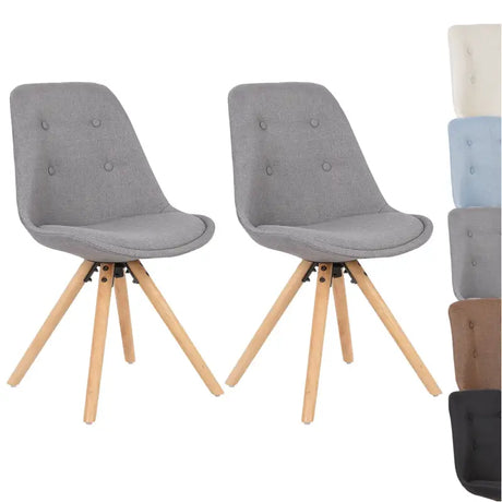 BukkitBow set van stijlvolle stoffen fluwelen eetkamerstoelen met ergonomisch zitcomfort en eenvoudige montage, zithoogte 46 cm.