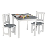 BukkitBow kindertafel met stoelen, compact en veilig ontwerp, tafelmaat 60x50x48cm, geschikt voor kinderen, houten afwerking