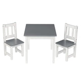 BukkitBow kindertafel met stoelen, compact ontwerp, veilige en stevige houten tafel van 60x50x48cm voor kinderen