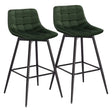 Set van 2 barkrukken van BukkitBow met kunstleer of fluweel, 88 cm hoog, duurzame metalen frame, comfortabele zit.