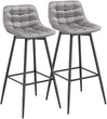 Set van 2 barkrukken van BukkitBow, kunstleer of fluweel, 88 cm hoog met metalen frame, comfortabele zit en duurzame constructie.
