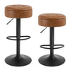 Set van 2 BukkitBow barkrukken, kunstleer of fluweel, in hoogte verstelbaar, elegante barkrukken voor thuis of horeca.