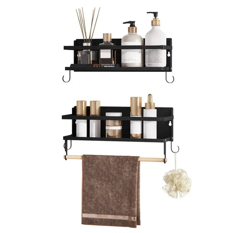 BukkitBow set van 2 kruidenrekken van metaal en hout, geschikt voor keukenkast, modern en ruimtebesparend ontwerp