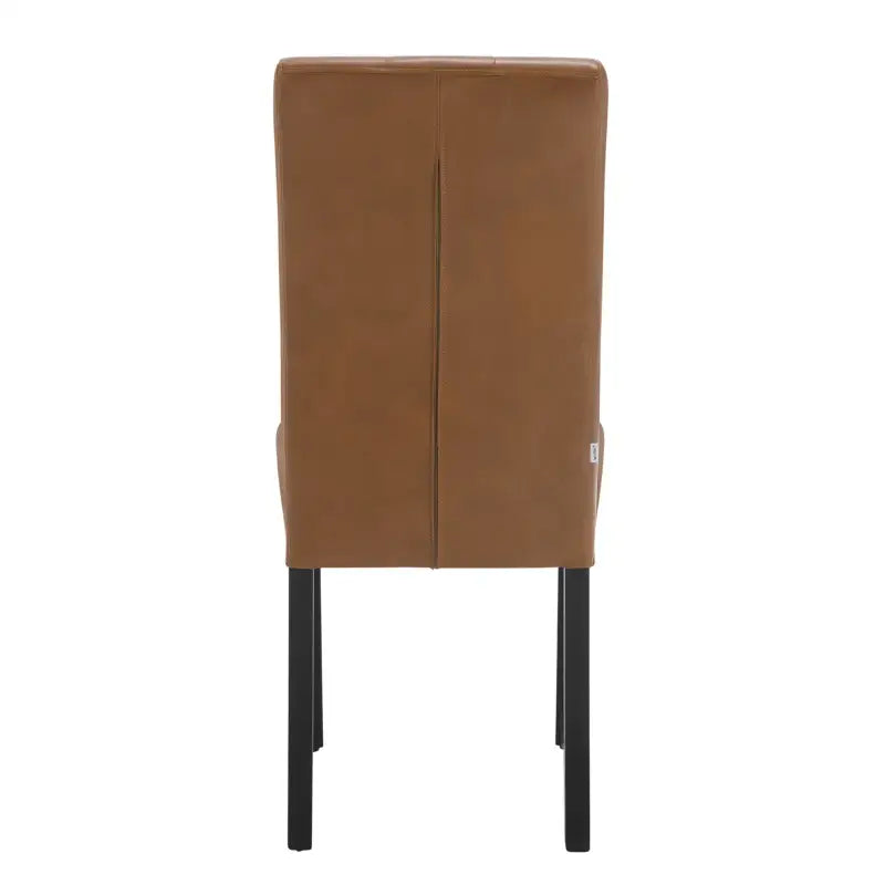 Set van 2 kunstleren eetkamerstoelen van BukkitBow met massief houten poten, ergonomisch ontworpen en zithoogte van 48,5 cm.
