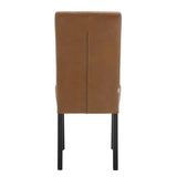 Set van 2 kunstleren eetkamerstoelen van BukkitBow met massief houten poten, ergonomisch ontworpen en zithoogte van 48,5 cm.