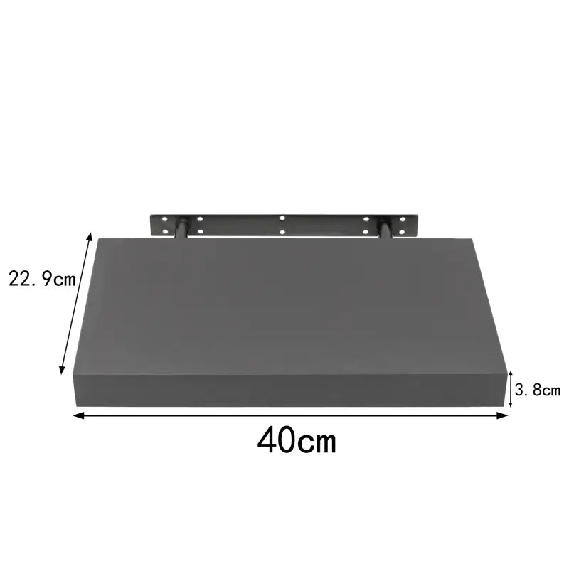 BukkitBow set van 2 MDF zwevende boekenplanken met diverse maten en maximale belasting van 5kg, geschikt voor wandmontage.
