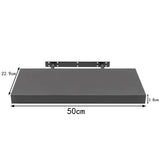 Set van 2 BukkitBow MDF zwevende boekenplanken in diverse maten, maximale belasting 5kg, ideaal voor wanddecoratie en opbergruimte