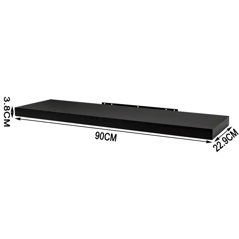BukkitBow set van 2 MDF zwevende boekenplanken in diverse maten, maximale belasting 5kg, stijlvolle wanddecoratie