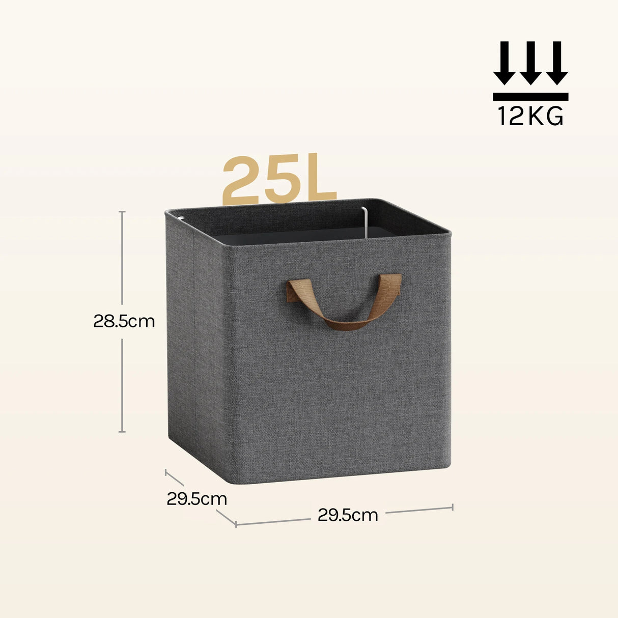 BukkitBow set van 3 of 5 opvouwbare stoffen opbergdozen voor kleding en speelgoed, flexibel en gemakkelijk op te vouwen.