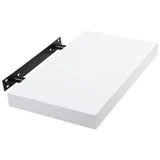 Set van 3 witte MDF wandplanken van BukkitBow, mat afgewerkt, diverse maten, draagkracht tot 10kg per plank, ideaal voor boeken of decor.