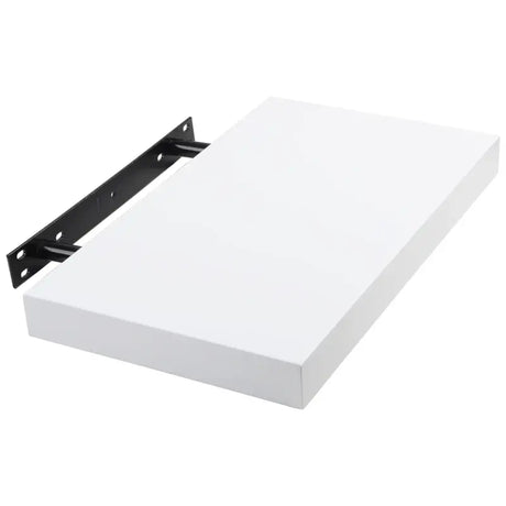 Set van 3 witte MDF wandplanken van BukkitBow, mat afgewerkt, diverse maten, draagkracht tot 10kg per plank, ideaal voor boeken of decor.