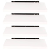 Set van 3 witte MDF wandplanken van BukkitBow, mat afgewerkt, diverse maten, maximaal 10kg per plank, ideale boekenplanken.