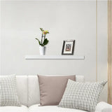 Set van 3 witte MDF wandplanken van BukkitBow, mat afgewerkt met diverse maten, maximaal 10kg per plank, geschikt voor boeken en decor.