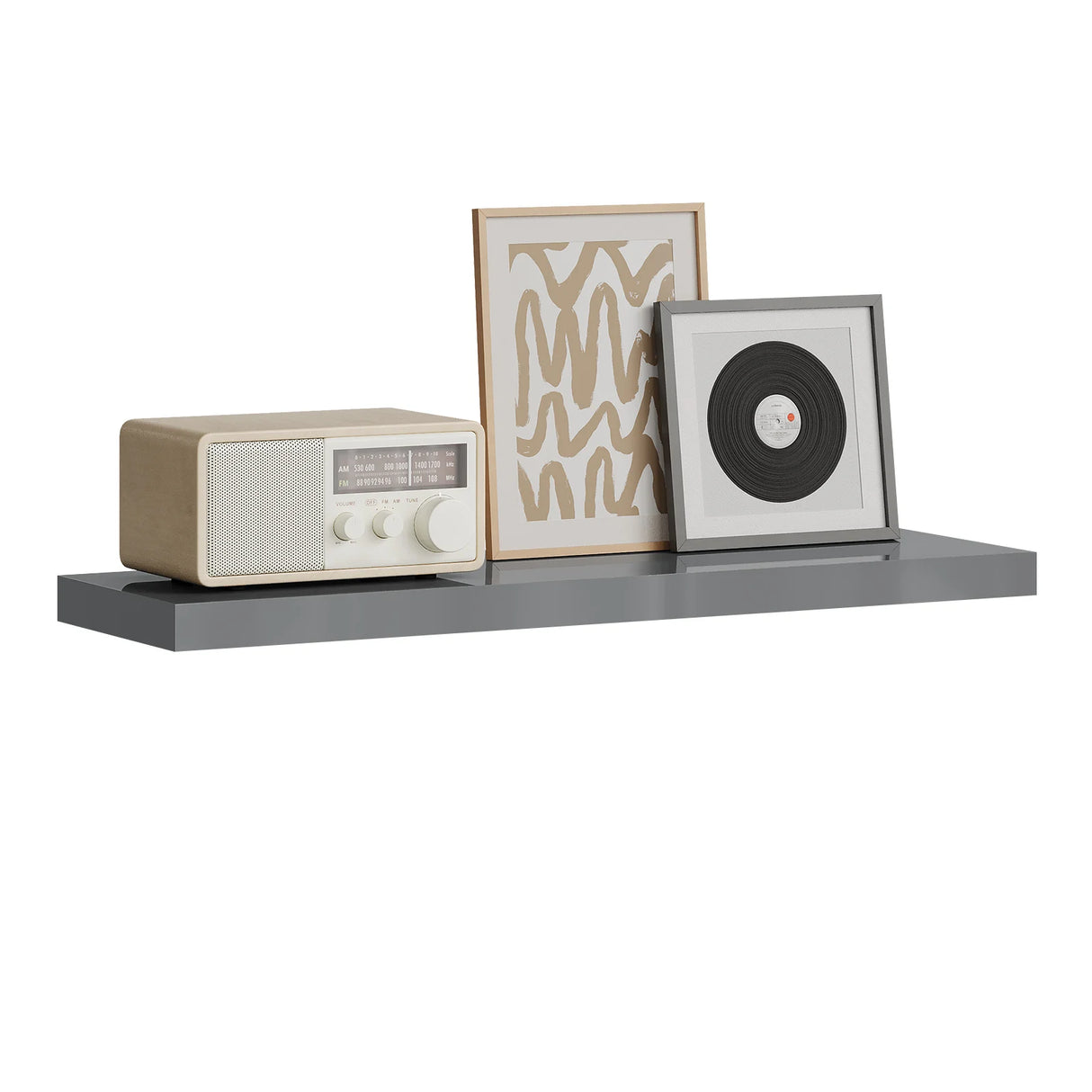 BukkitBow - Set van 3 Zwevende Wandplanken - Fotoplank - Wandrek - Muurdecoratie