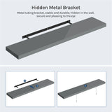 BukkitBow - Set van 3 Zwevende Wandplanken - Fotoplank - Wandrek - Muurdecoratie