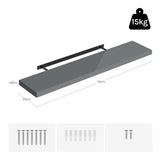 BukkitBow - Set van 3 Zwevende Wandplanken - Fotoplank - Wandrek - Muurdecoratie