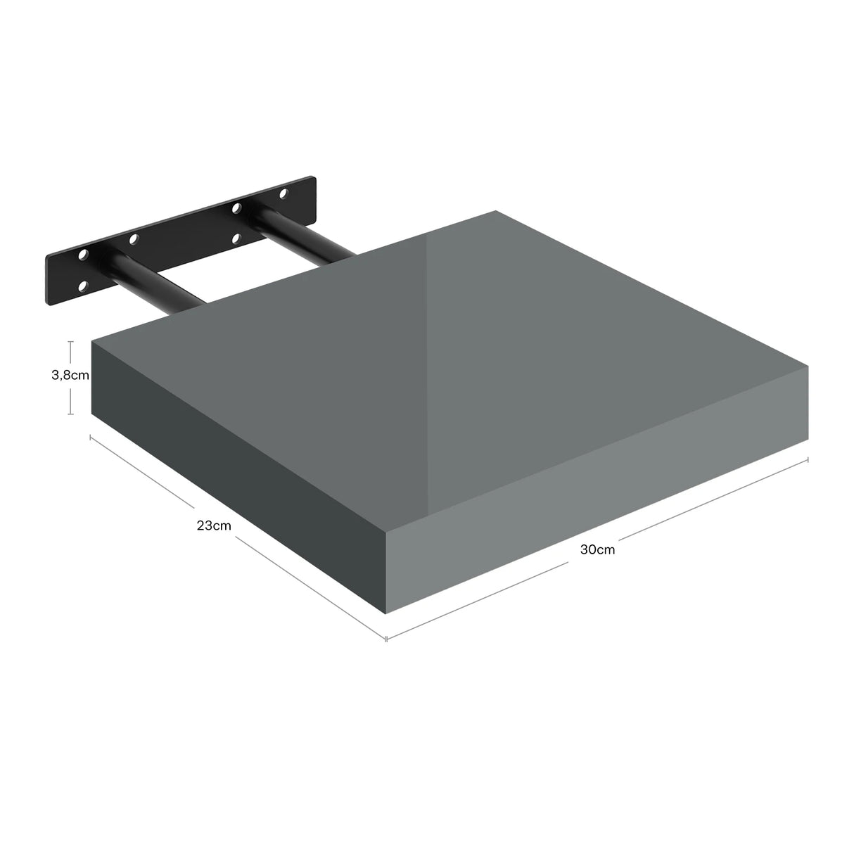 BukkitBow - Set van 3 Zwevende Wandplanken - Fotoplank - Wandrek - Muurdecoratie